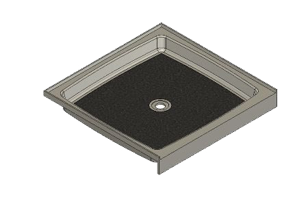 37.5 x 36.75 Center Drain Meridian®️️ Solid Surface Shower Base