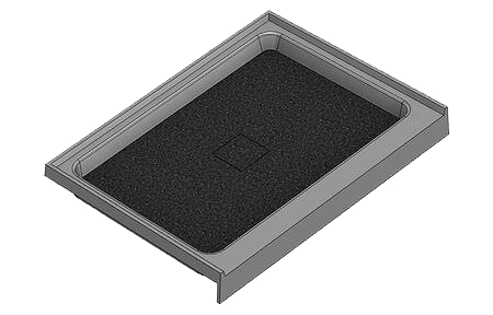 40 X 30 Variable Center Drain Meridian®️️ Solid Surface Shower Base