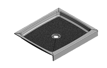 42 x 37 Center Drain Meridian®️️ Solid Surface Shower Base