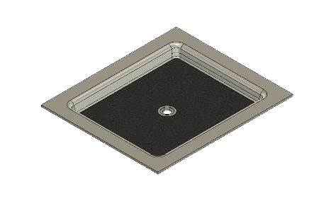 46 X 40 Universal Center Drain Meridian®️️ Solid Surface Shower Base