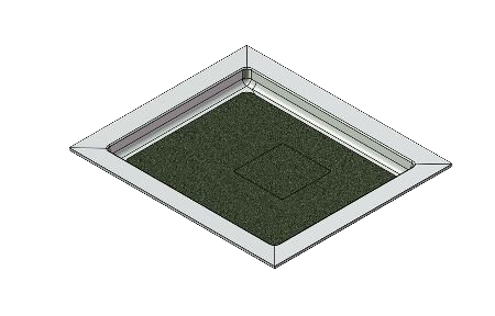 46 x 40 Universal Variable Center Drain Meridian®️️ Solid Surface Shower Base