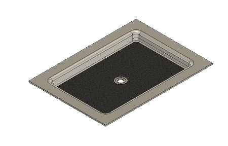 50 x 36 Universal Center Drain Meridian®️️ Solid Surface Shower Base