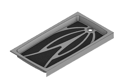 60 x 30 End Drain Meridian®️️ Solid Surface Shower Base