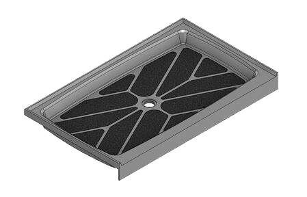 60 x 36 Center Drain Meridian®️️ Solid Surface Shower Base