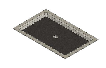 67 x 43 Universal Center Drain Meridian®️️ Solid Surface Shower Base