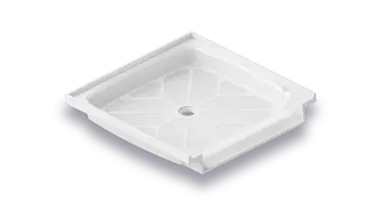 Accessible solid surface shower base