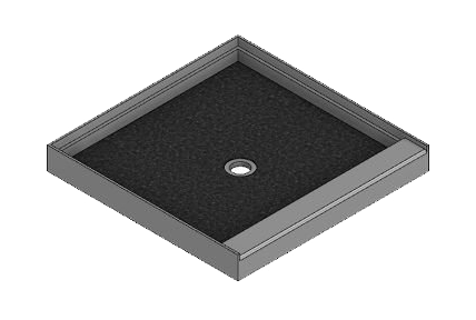 feature picture of Custom ELITE Shower Base with Integral Raised Threshold in Tower Industries Solid Surface