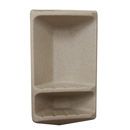 feature picture of Tower Industries Solid Surface Shower Corner Soap & Shampoo Caddy