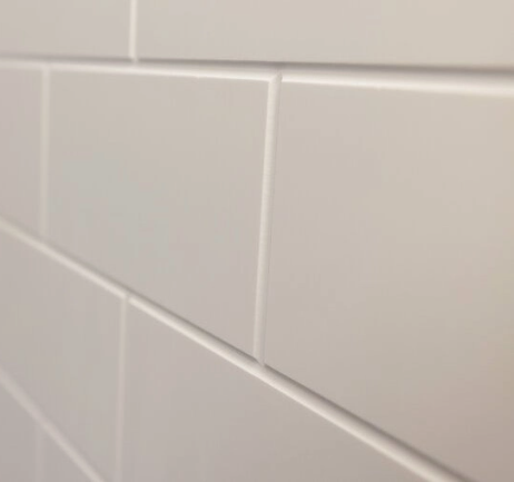 Tile on shower walls